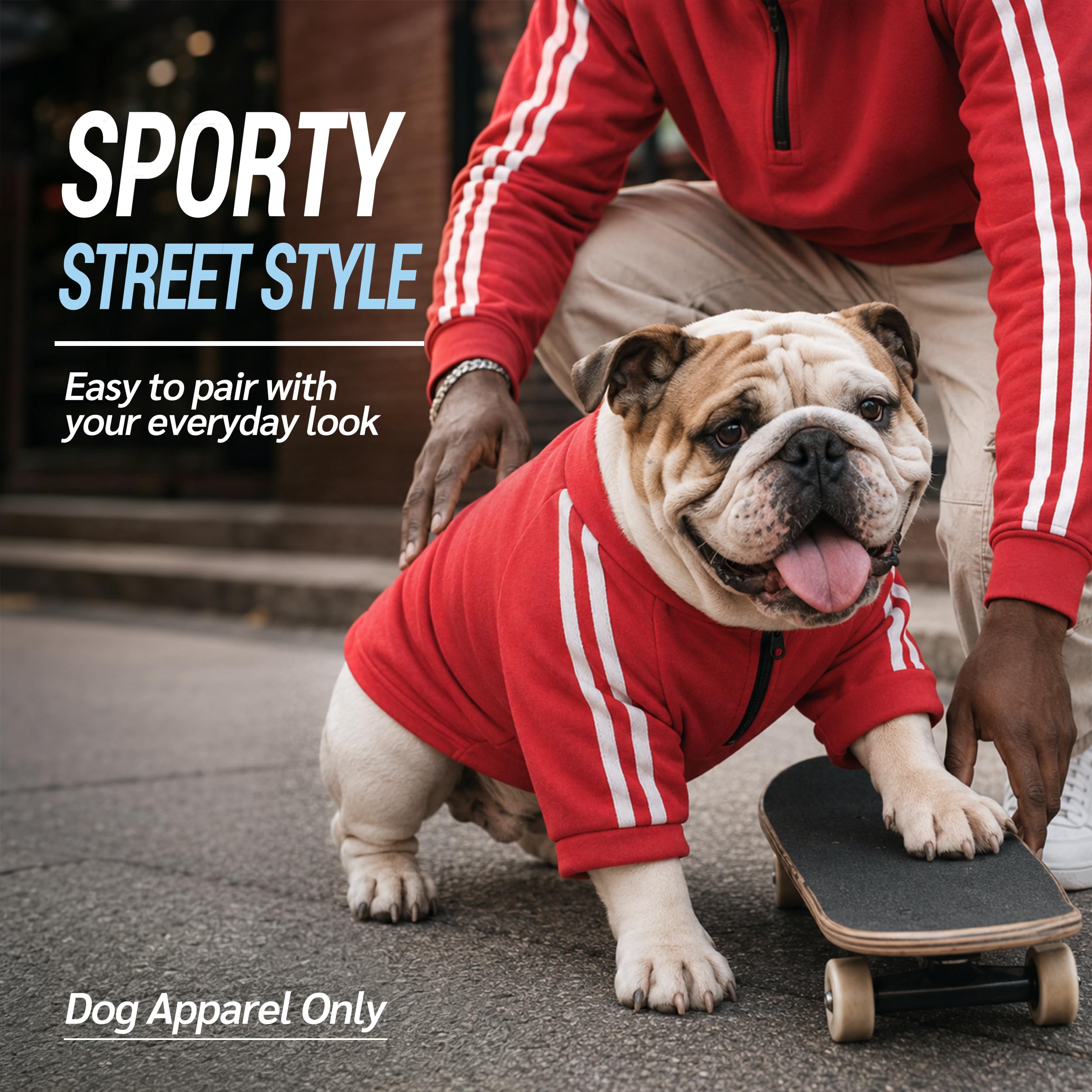 PUMYPOREITY Felpa con cappuccio per cani morbida e calda maglione invernale, rosso, XL