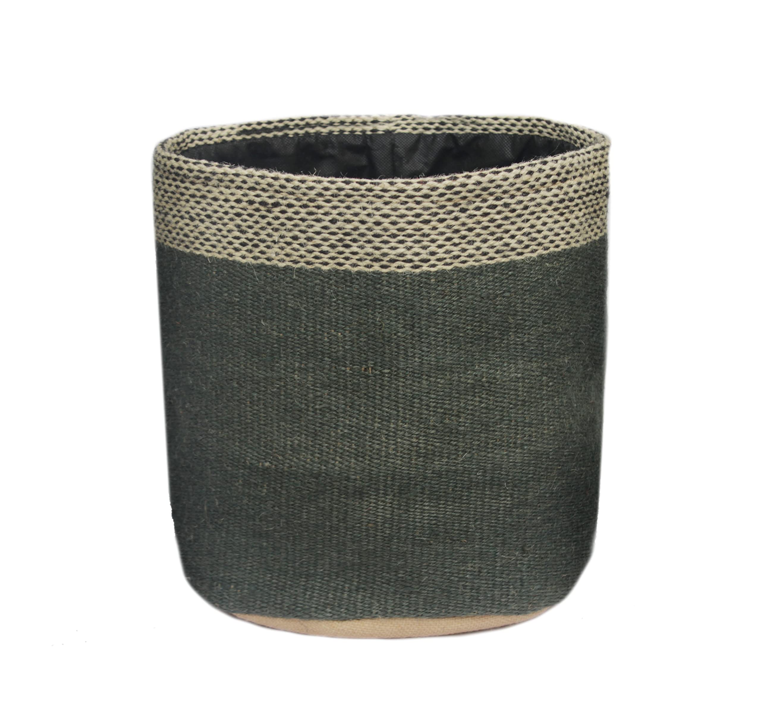 Jute-Pflanzkorb, gewebter Korb für 20.3 cm Blumentopf, Boden, Innen-Pflanzgefäße, 25.4x25.4 cm, Aufbewahrungskorb, umweltfreundlicher Übertopf (25.4x25.4 cm, rot) Weißer Durchmesser ond 25)