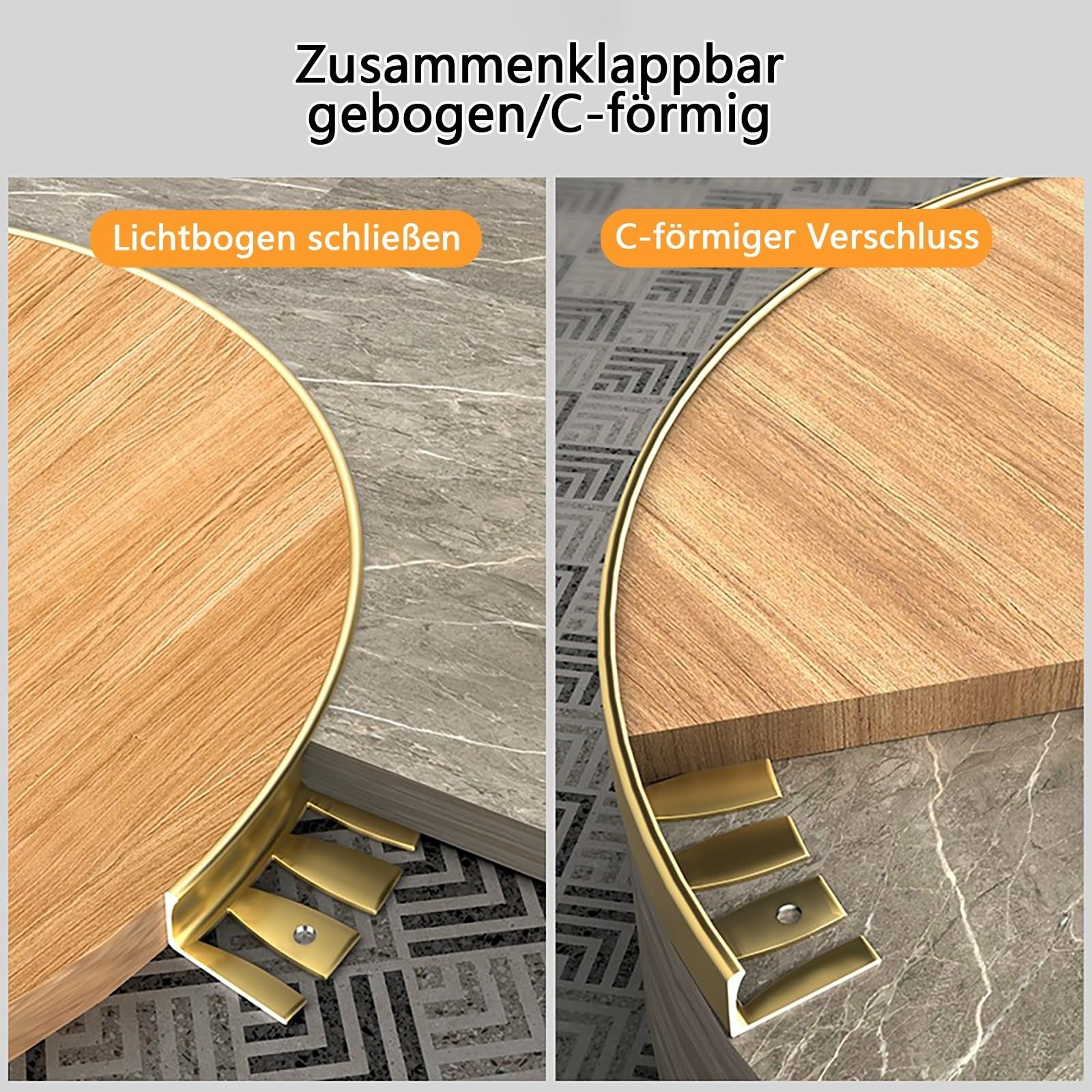 Perfiles Y Bordes para Baldosas 90 Cm* 3 Piezas Riel Flexible De Aluminio Anodizado Tira Final Resistente A Rayones para Acabados Paredes Y Pisos(Gold,H:15MM)