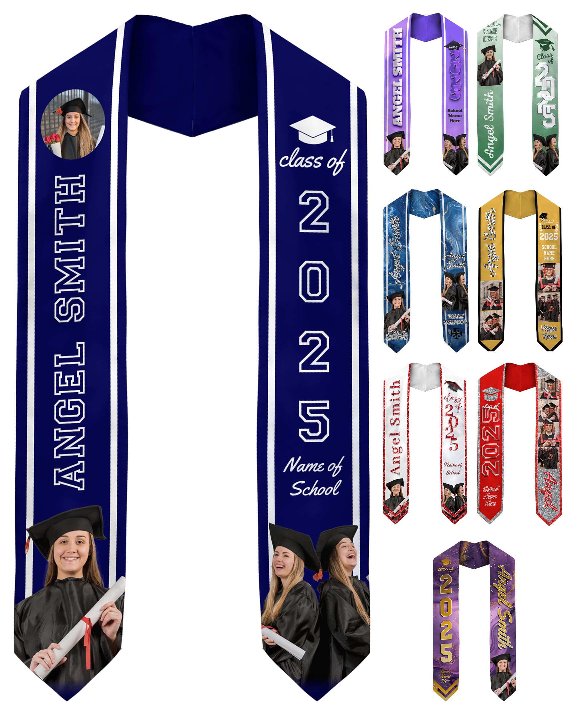 Custom Graduation Stole Class of 2025 - Personalized 78