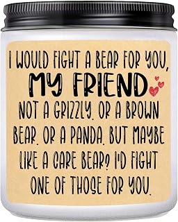 Friend Gifts: Natural Soy Wax Candles - Funny & Birthday Gifts for Women Friends - Friendship Candles