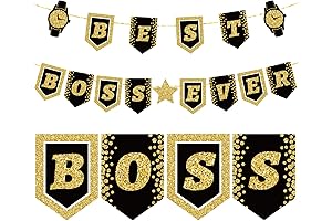 Happy Boss Day Banner BEST BOSS EVER Party Decorations