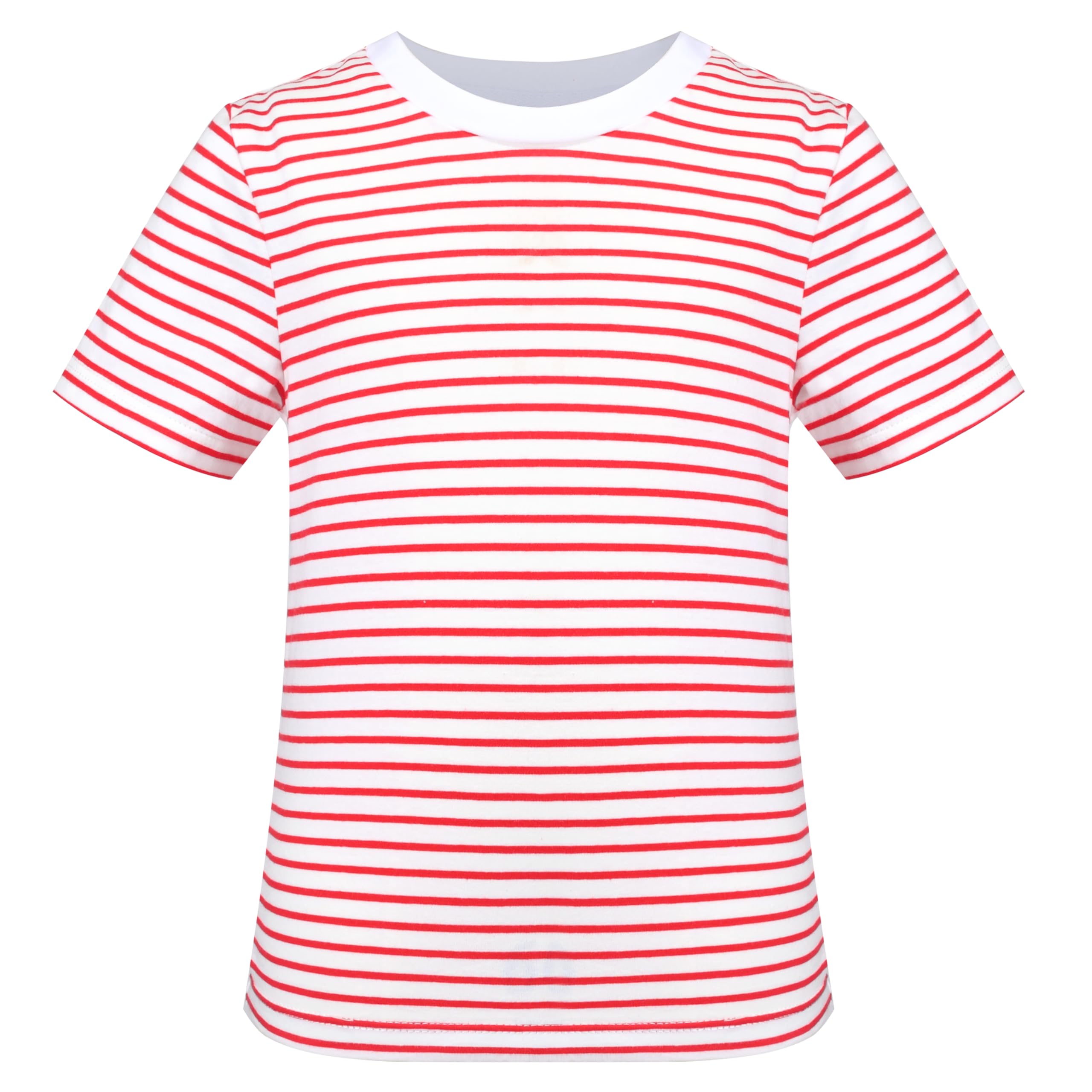 Sunny Fashion 2 Pacchetto Ragazze Maglietta Superiore Tee Solido A Strisce di Base Accogliente Cotone Essenziale 4-12 Anni