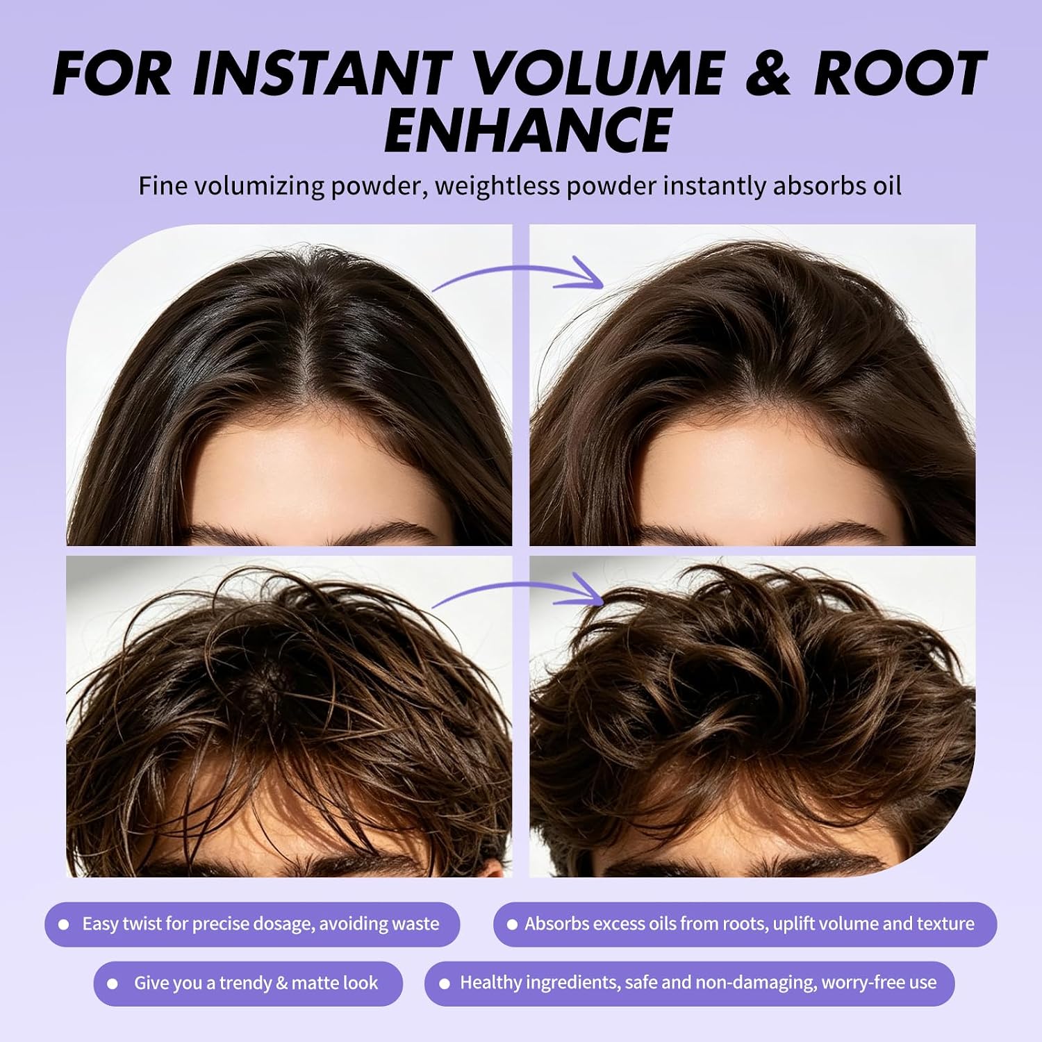 SEVICH Hair Styling Powder For Men & Women | Hair Powder For Instant Volume & Texture | No Greasy Residue | 360° Spray Design 0.14oz/4g
