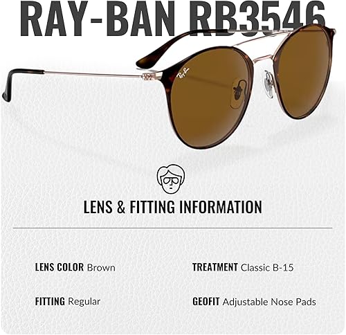 Miniatura 5 de Ray-Ban RB3546 Phantos Shaped Sunglasses for Men & Women with Official RAYBAN Eyewear Kit