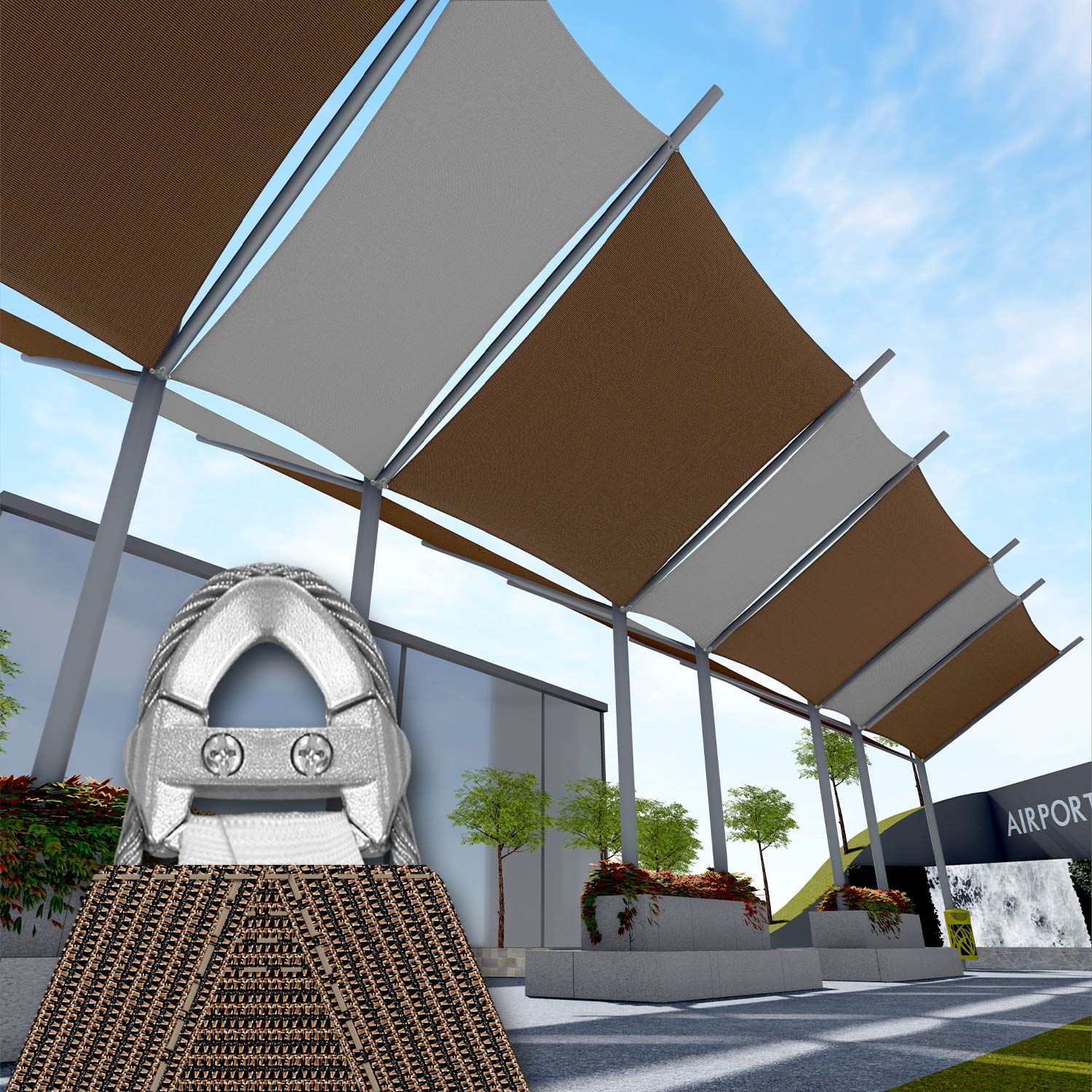 Buy Windscreen4less ARing Reinforcement Large Sun Shade Sail 18' x 22