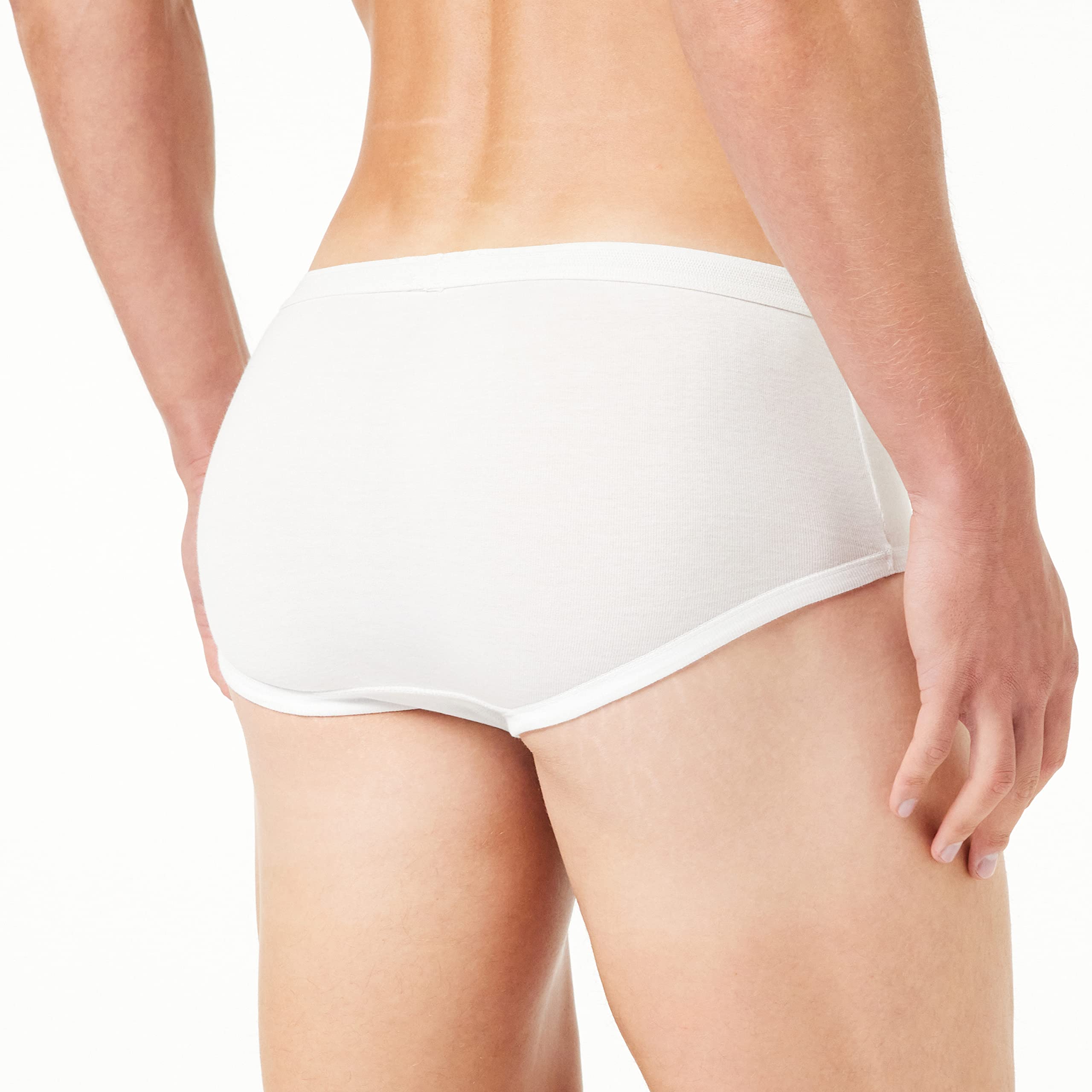 Eminence - Lot de 4 Slips Homme Taille Haute Ouvert - 100% Coton Peigné - Label Oeko-TEX® Standard 100 - Maintien Supérieur, Grand Confort, Hypoallergénique