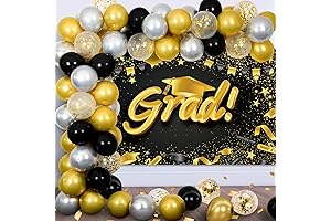 64 Pcs Graduation Party Decorations 2024 with Congrats Grad Banner Backdrop