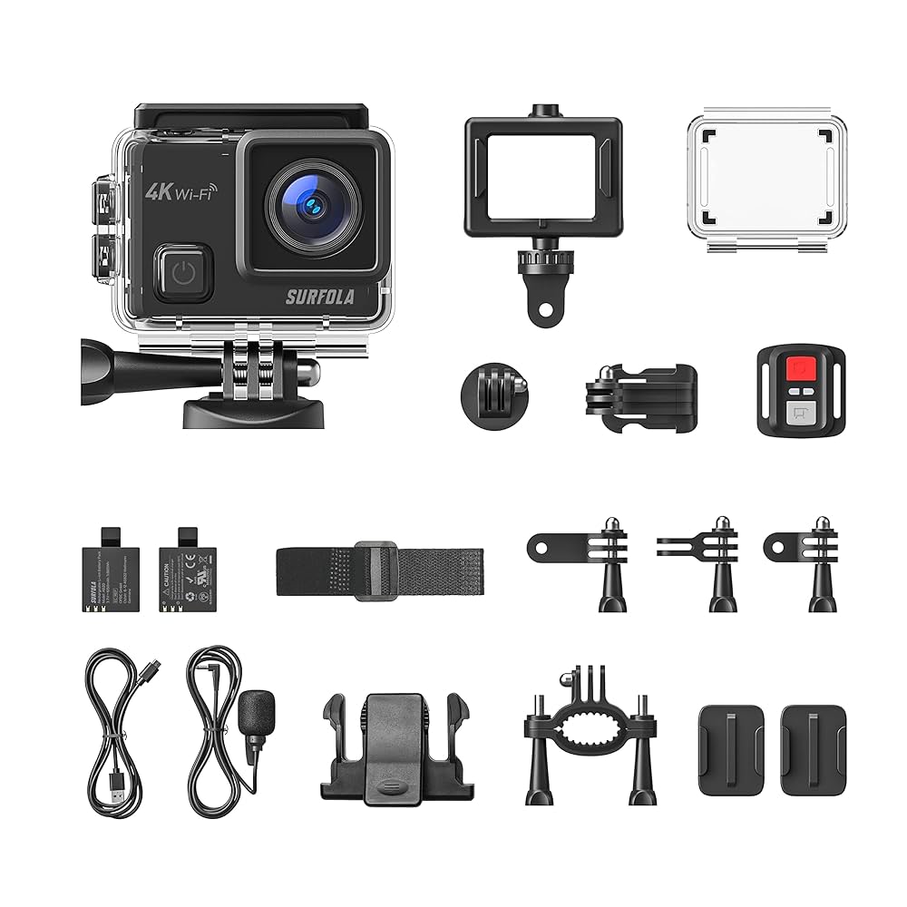 Amazon.co.jp: Surfola SF230 Action Camera, 4K, 20 Megapixels