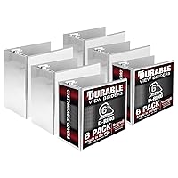 Vista 71 de Samsill Carpeta duradera de 3 anillos de 1 pulgada, fabricada en Estados Unidos, carpeta de anillos en D, cubierta transparente personalizable