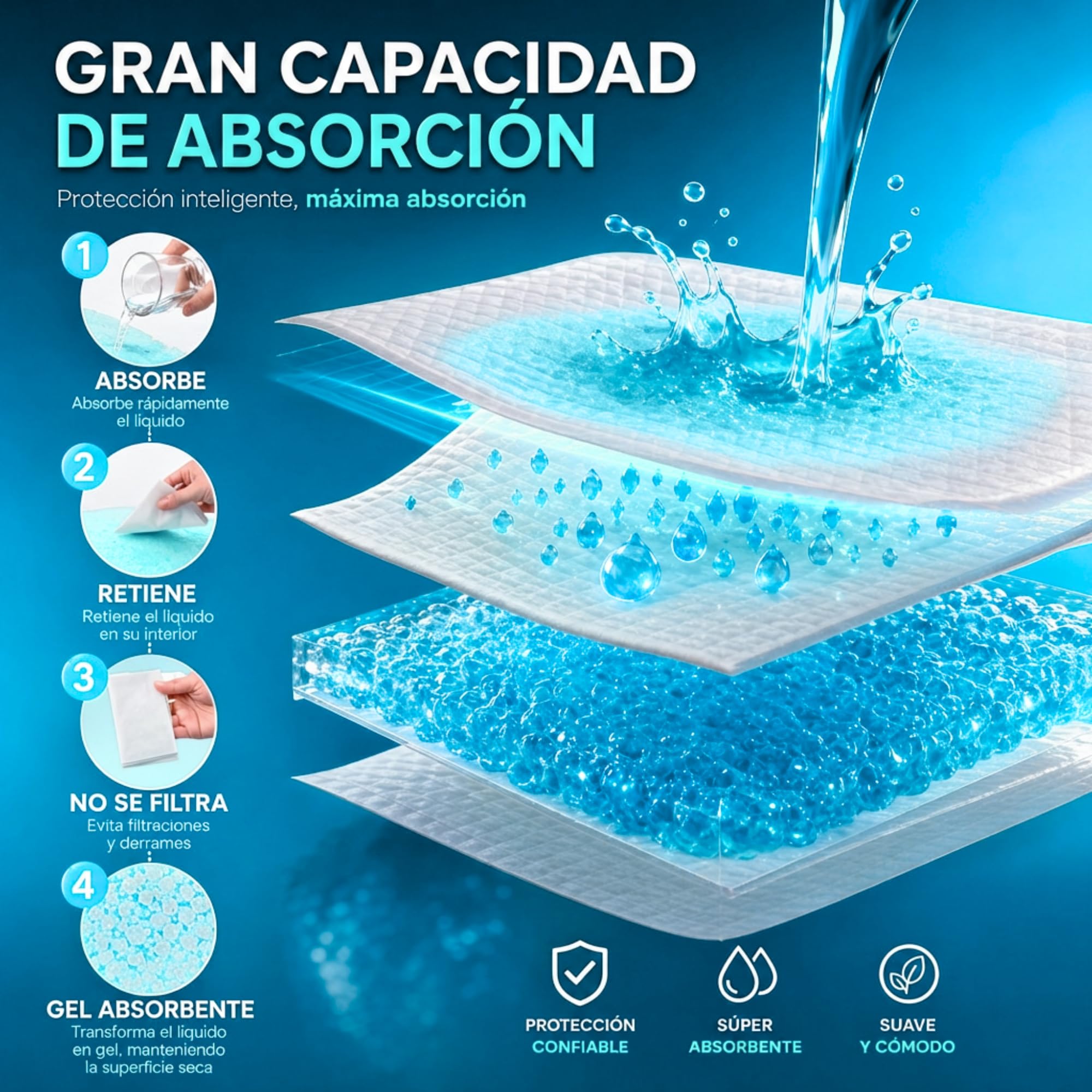 Edipets, Empapadores Perros, 90x60 cm, (Blanco - 100 Unidades), Alfombrillas Desechables para Mascotas, Toallitas de Entrenamiento y Adiestramiento, Absorbentes, Resistente a Prueba de Fugas