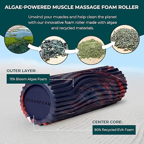 Miniatura 5 de Oceanfoam Sweet Spot - Rodillo de espuma de ejercicio mediano de 14 x 5.5 pulgadas, rodillo de espuma de densidad media para terapia física, masaje