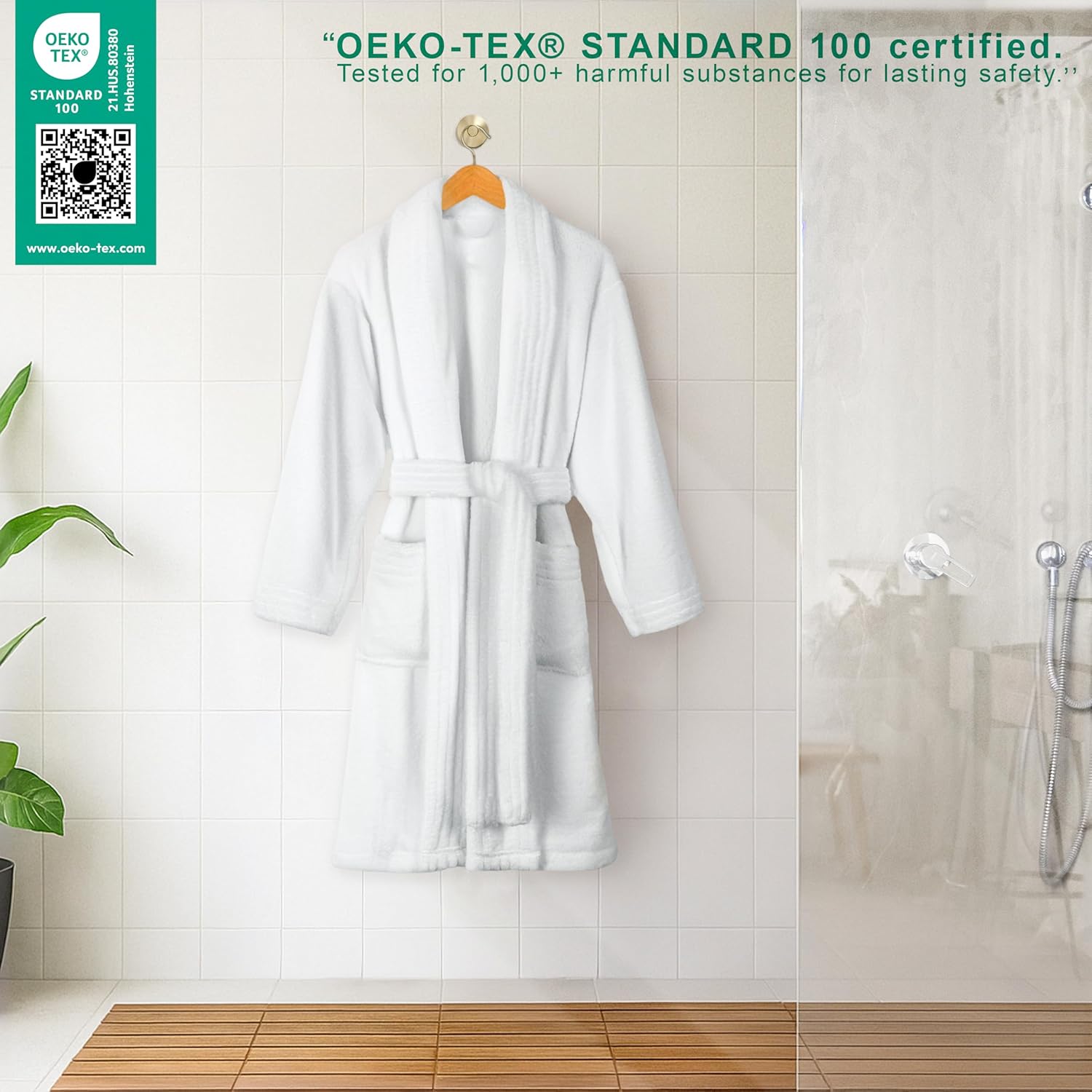 American Soft Linen Women’s Fleece Bathrobe Luxury Soft, Plush Robe for Women Cozy Spa Quality Adult Bathroom Lounge Robe - Image 3