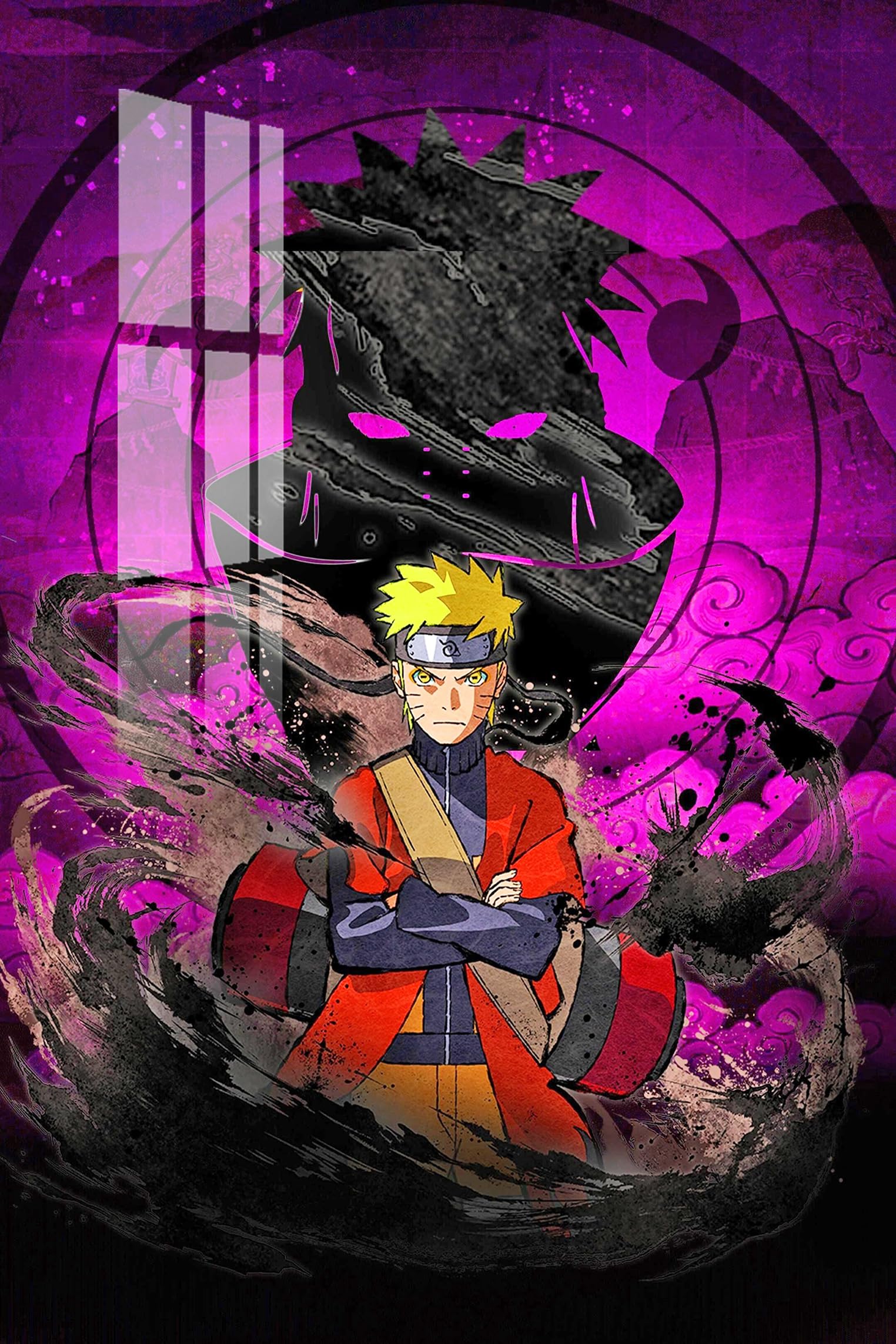 PREMIUM NARUTO ACRYLIC FRAME WITH HIGH GLOSSY EFFECT 12x18 inch, Wall Mounted Gift for Women Men Birthday Special Moment Home and Gaming room Decor Frameless Photo Print