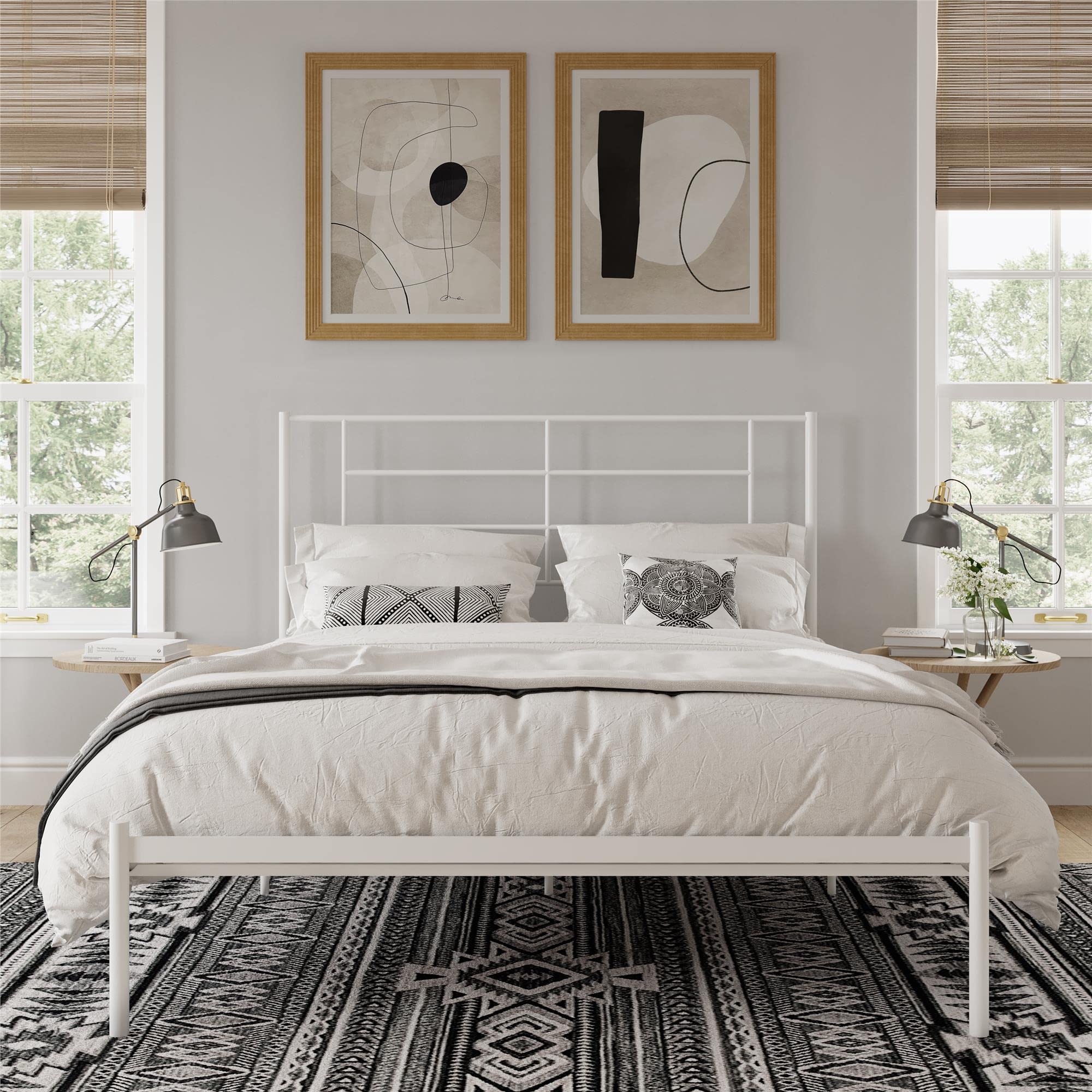 DHP Jensen Metal Bed White King
