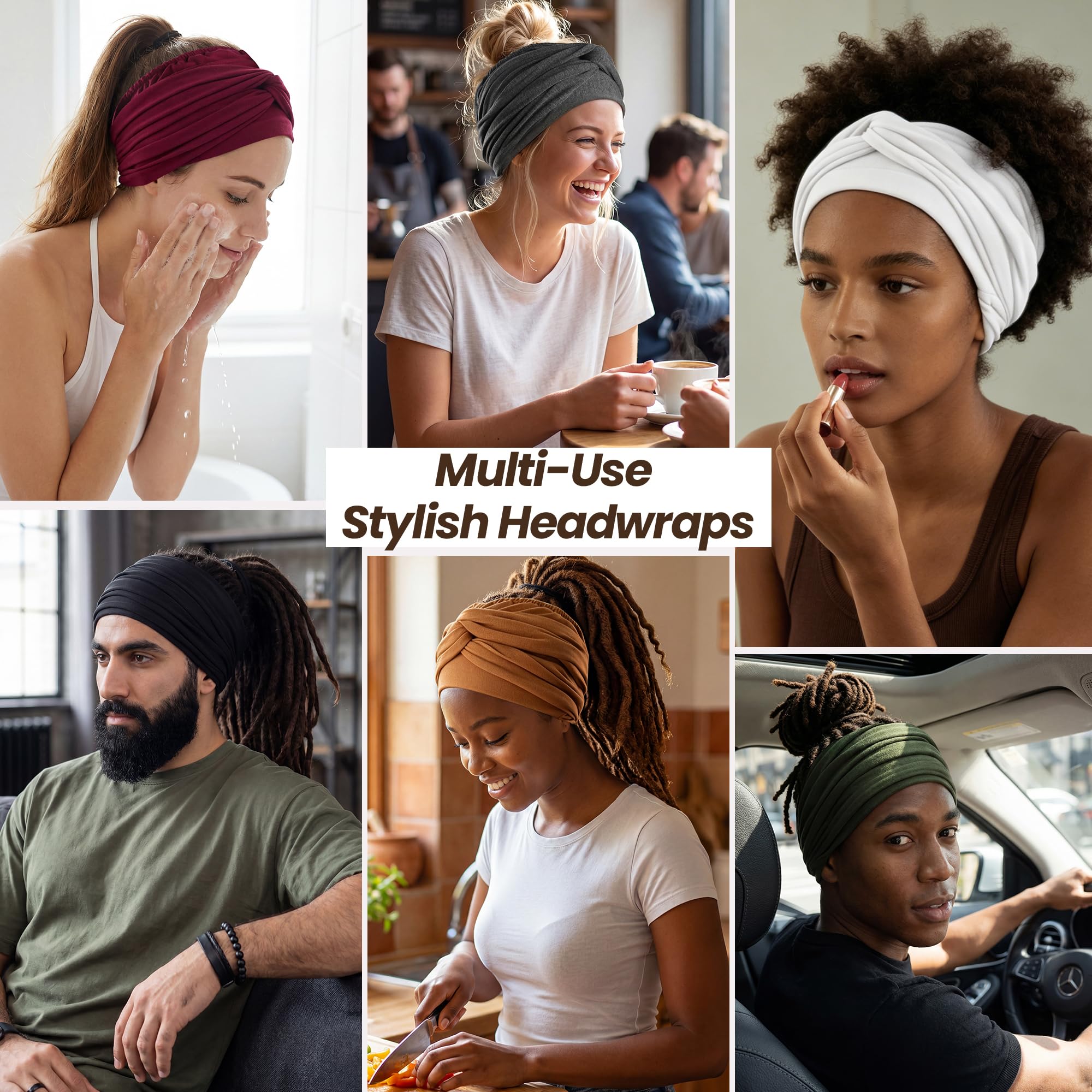 Amazon.com: Ababalaya Stylish Satin Lined Open Turban  display picture 1