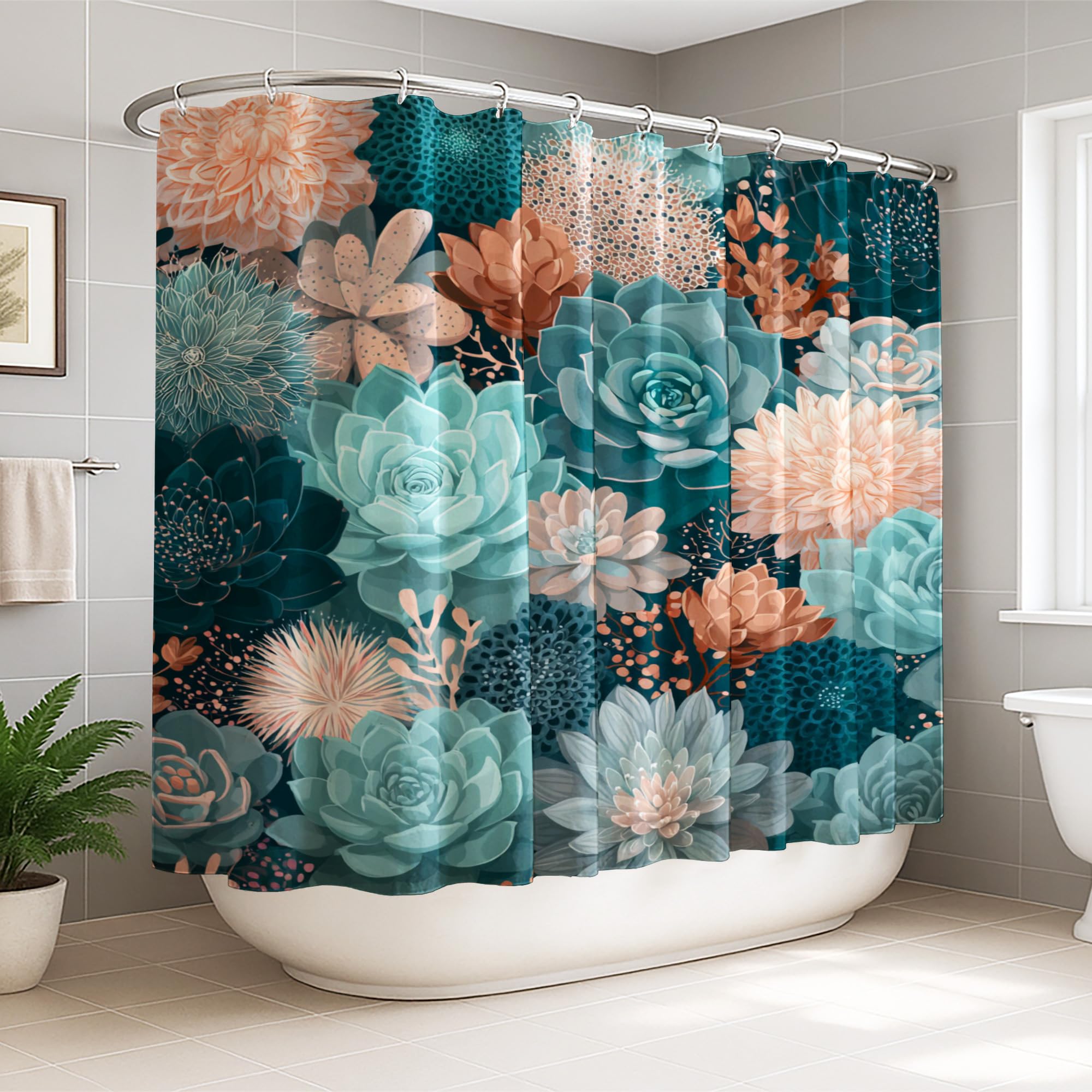 Rideau de douche botanique moderne pour transformer votre salle de bain maison