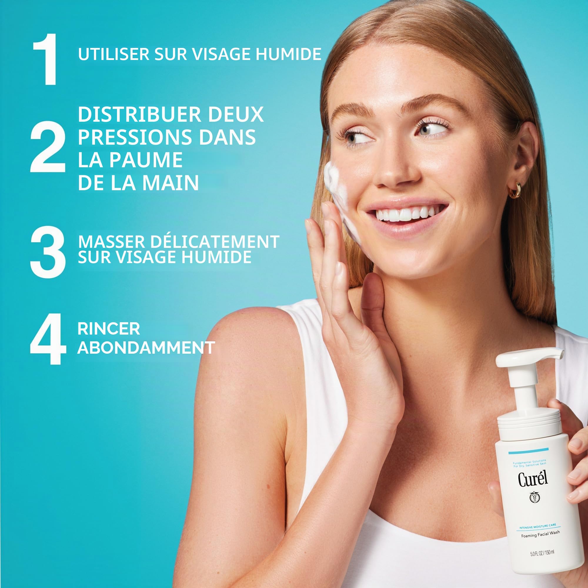Curél Nettoyant Visage Moussant Peaux Sèches et Sensibles 150ml