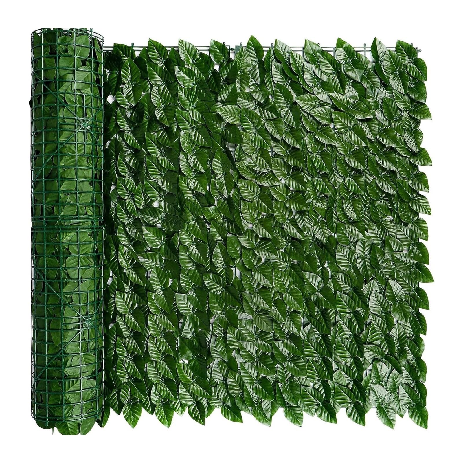 20x118in/50x300cm Artificial Ivy Privacy Fence Wall Screen, Faux Greenery Backdrop Vine Leaf Hedge