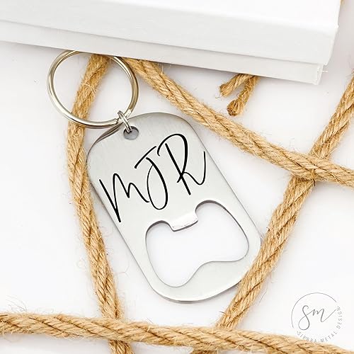 Miniatura 7 de Initials Groomsman Bottle Opener Gift Personalized Gift Bottle Wedding Party Gift From Groom and Bride INITIALS-BOTTLE (Groomsman)
