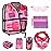 Lehoo Castle Kids Tactical Vest Kit Girls for Nerf Guns N-Strike Elite Series for Boys, with 30 Refill Darts, Dart Pouch, Tactical Mask, Protective Glasses (Pink)