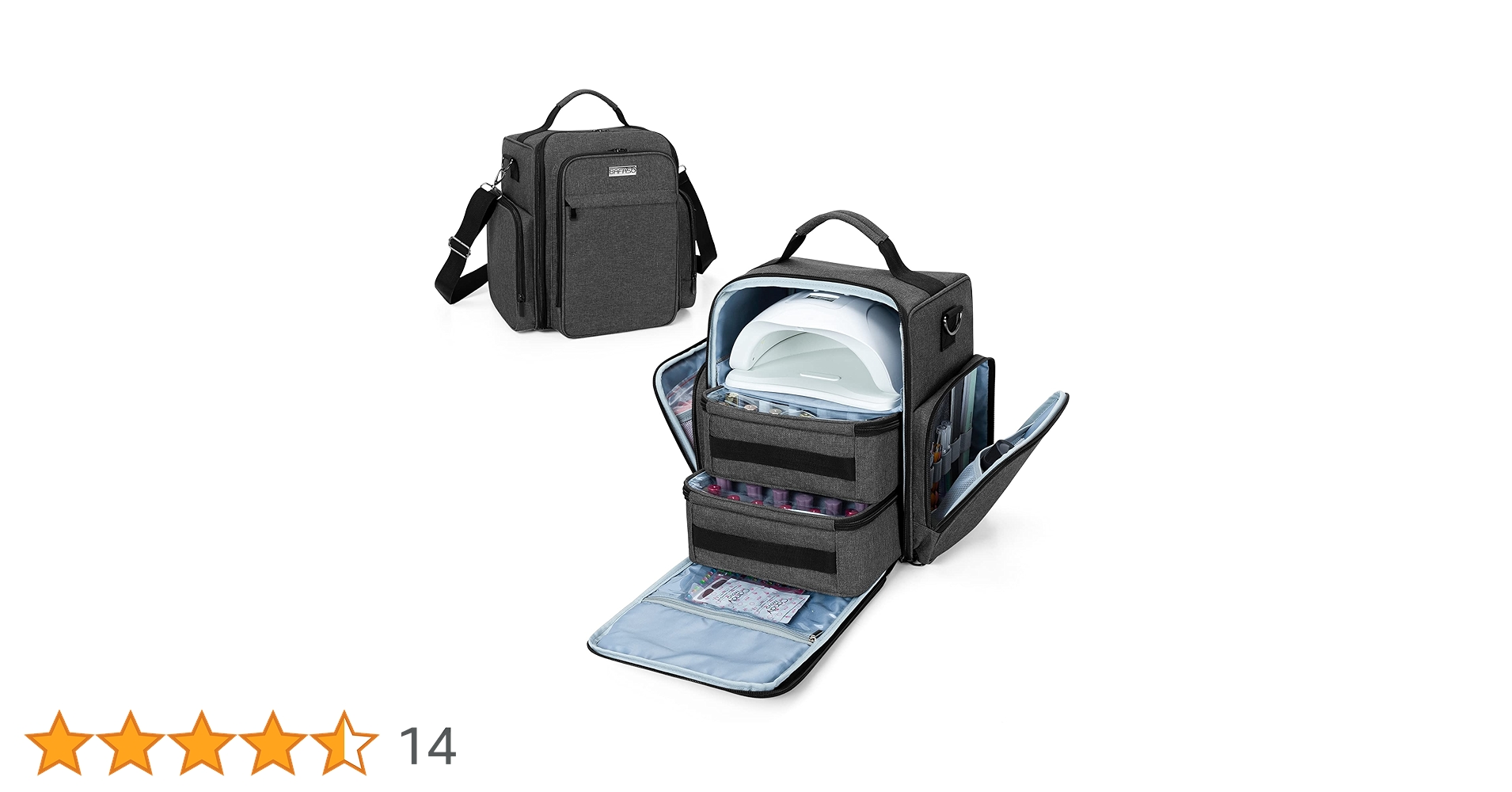 BAFASO ネイル収納ケース　ショルダー　持ち運び　出張 BAFASO マニキュア収納ケース 48ボトル(15ml)とネイルライト用 2