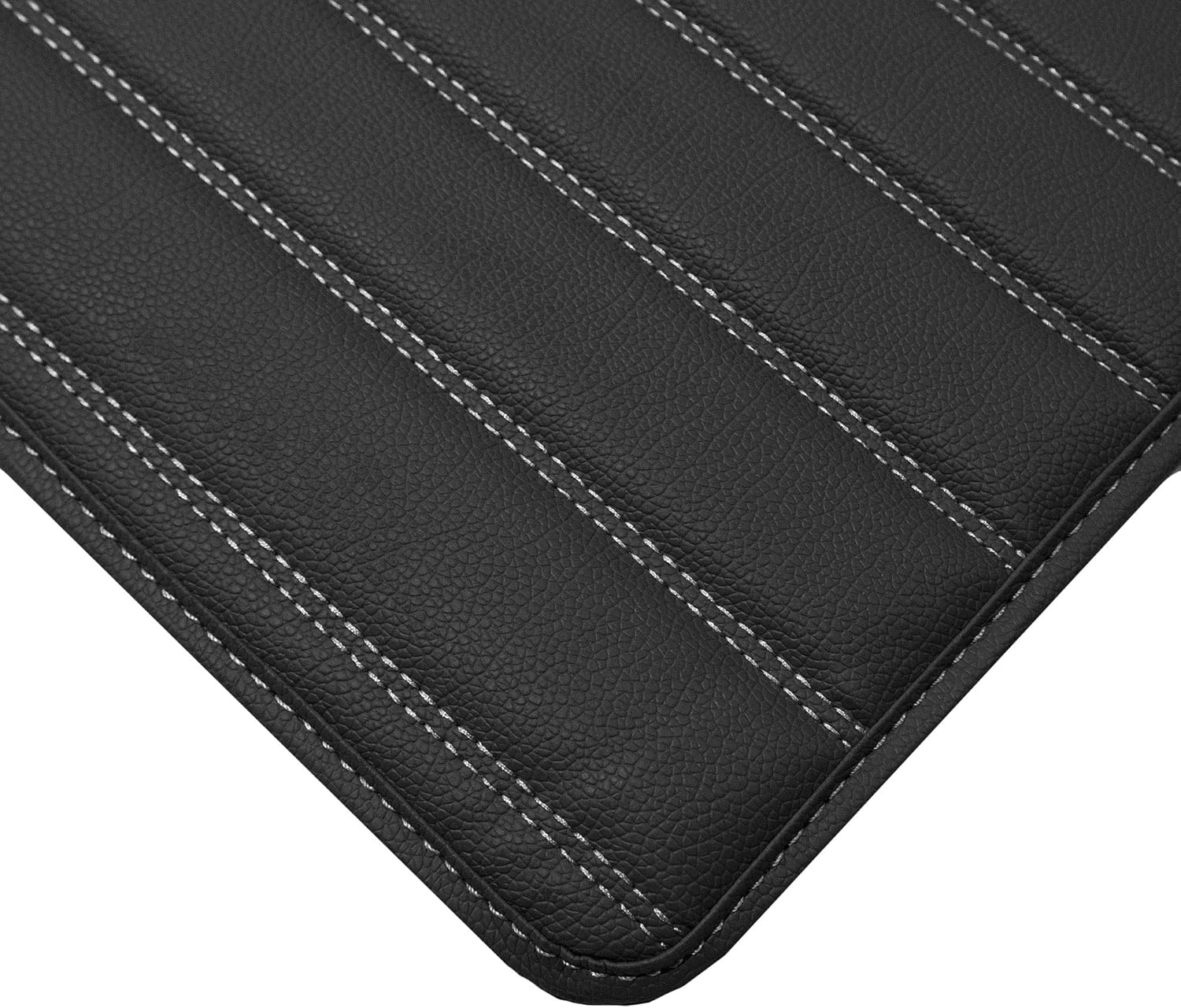 FH Group F16500BLACK-14 Deluxe Heavy Duty Faux Leather Flat Stripe Multi-Purpose Black Automotive Cargo Liner fits most Cars, SUVs, and Trucks, 14 inches