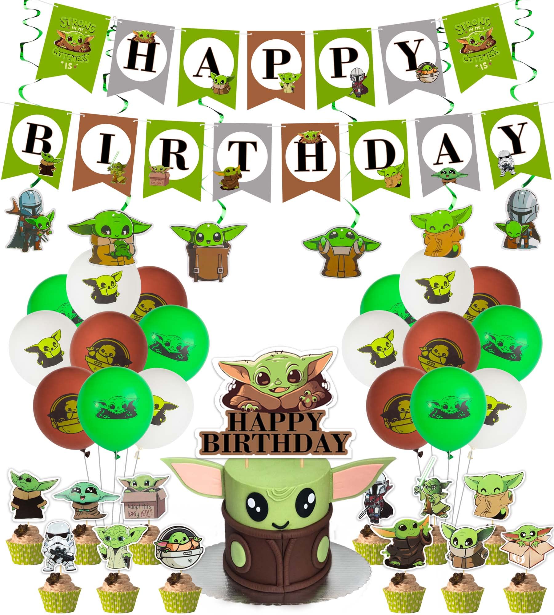 Buy Baby Yoda Birthday Decorations, Baby Yoda Themed Birthday Party