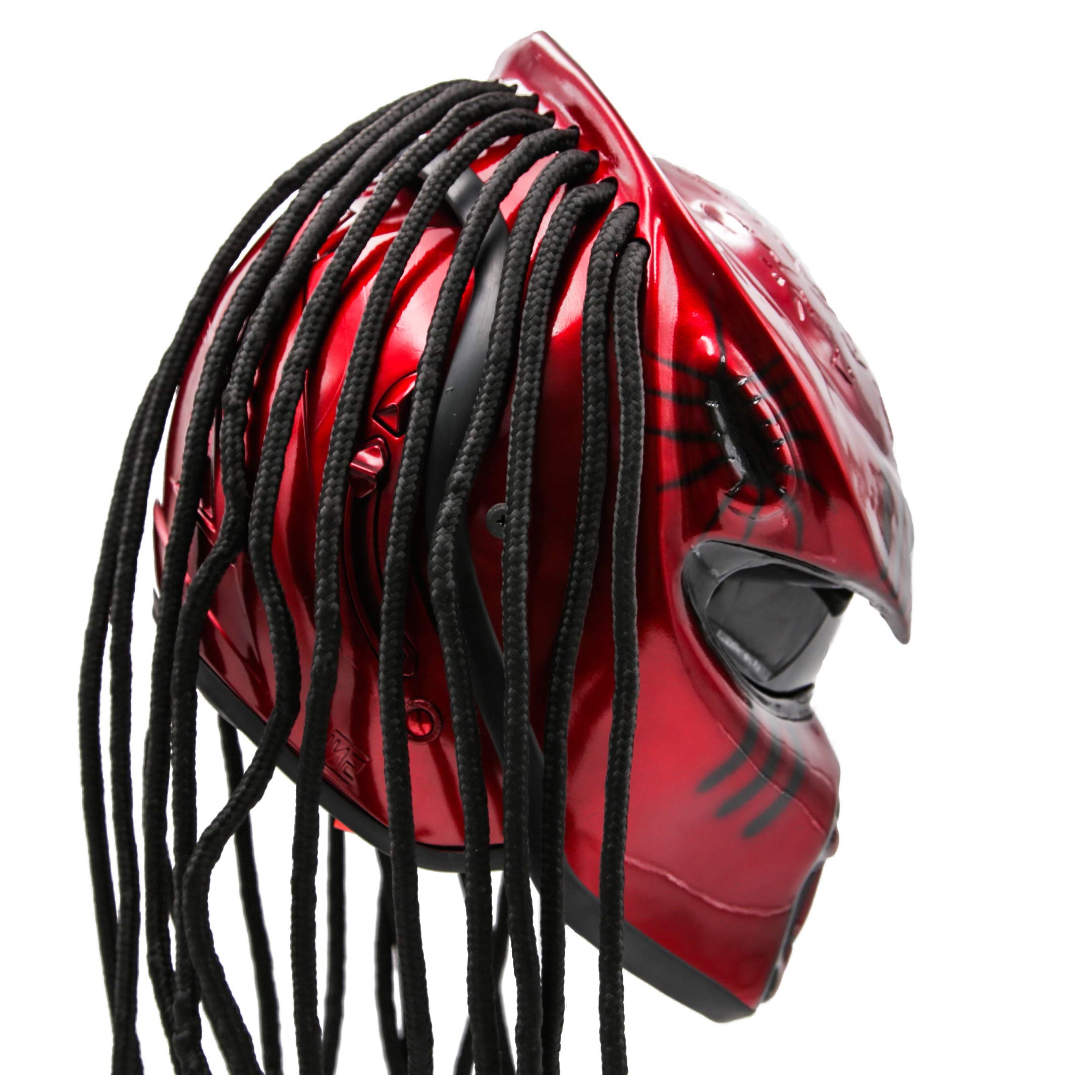 Amazon.com: Predator - Casco de motocicleta aprobado por DOT, hecho a  medida, fibra de vidrio, unisex para deportes de motor, deportes y  exteriores - Blood Red Chaos : Automotriz