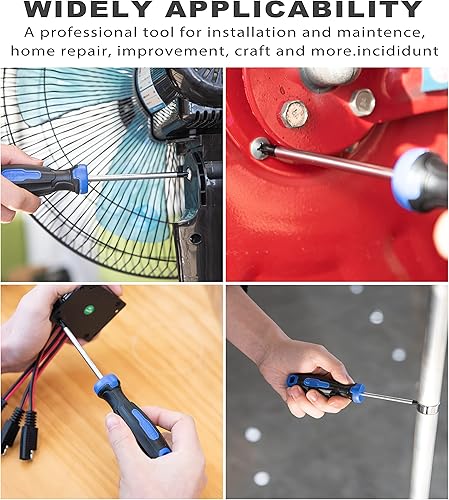 Miniatura 5 de Juego de destornilladores magnéticos con estuche, 13 piezas incluye 4 ranuras, 5 Phillips, 2 destornilladores Pozidriv herramientas para reparador