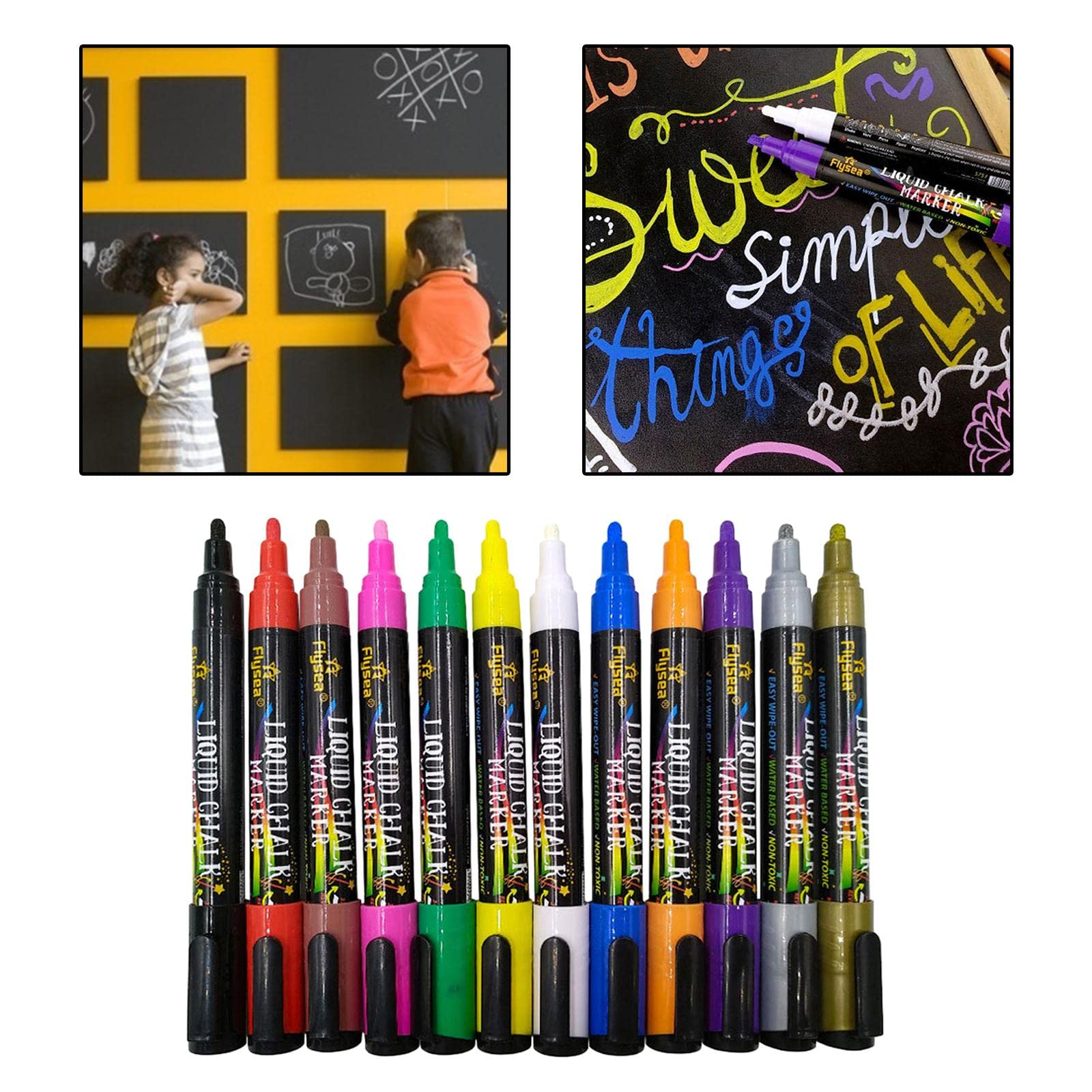 Juego de 3 rotuladores fluorescentes, 12 unidades, estilo vintage, graffiti