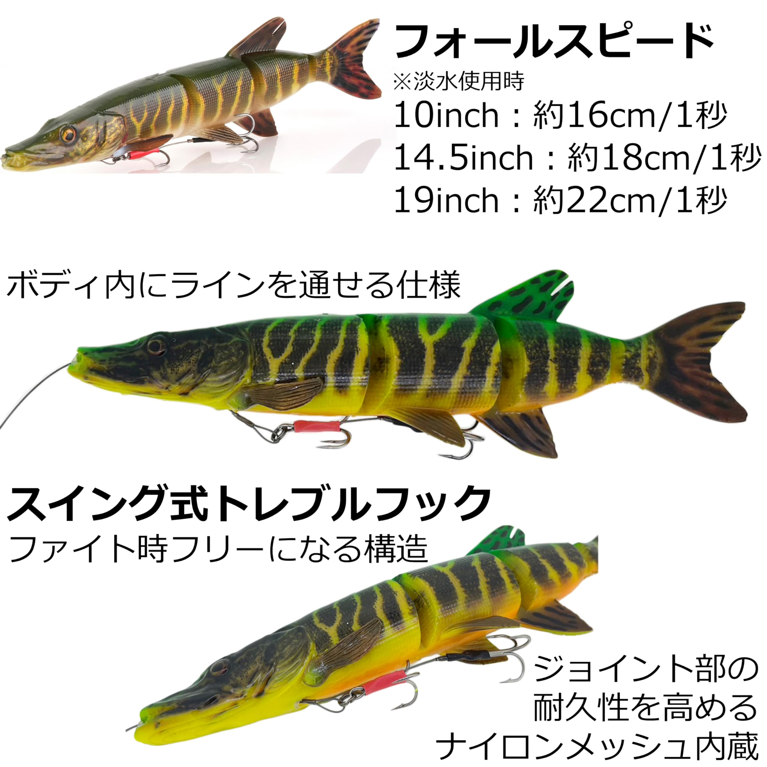 Savage Gear 4D Line Thru Pike Fishing Bait, 12 4/5 oz, Striped Pike, Realistic Contours & Movement, Durable Construction, Built-in Rattle Slot, Scent Infused, Slow Sink : Sports & Outdoors