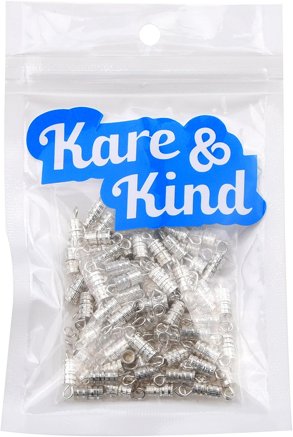 Kare & Kind Clasps - 100 Pieces 4 x 15 mm - Barrel Screw Type Clasp - Perfect for Jewerly Making Retail Packaging (Silver) - Image 7