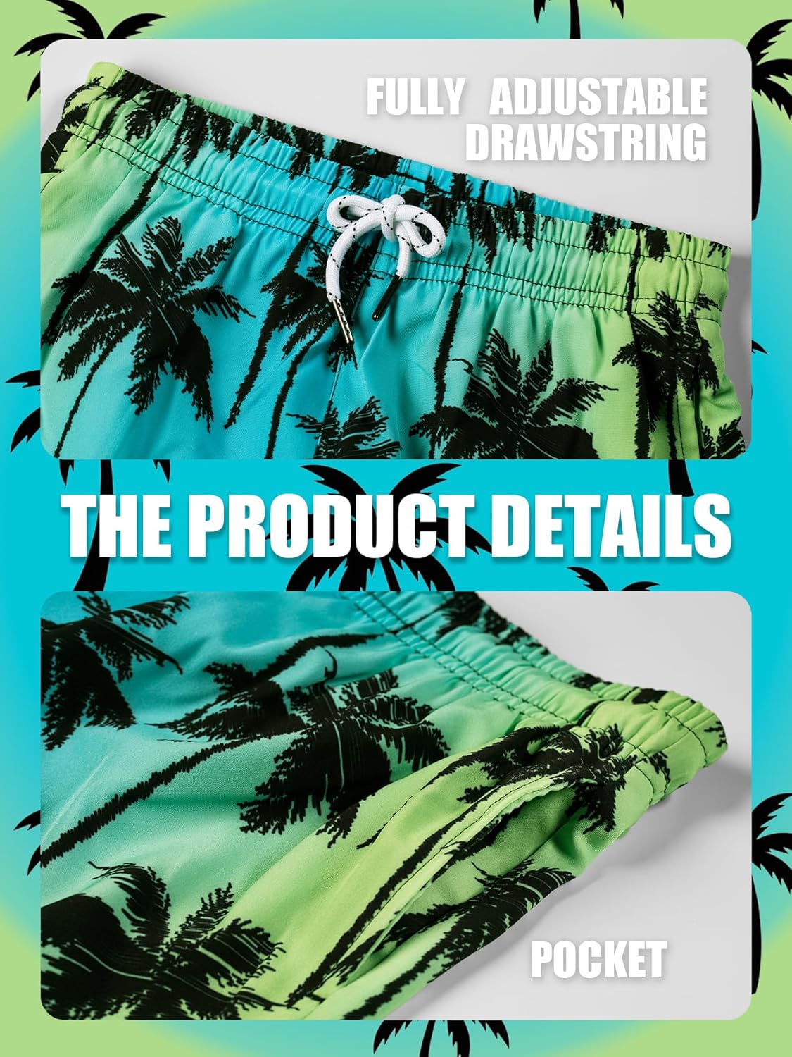 BRISIRA Boys Swim Trunks with Compression Liner 5-16 Years Youth Bathing Suit Quick Dry Swim Shorts Anti-Chafe Pocket - Image 5