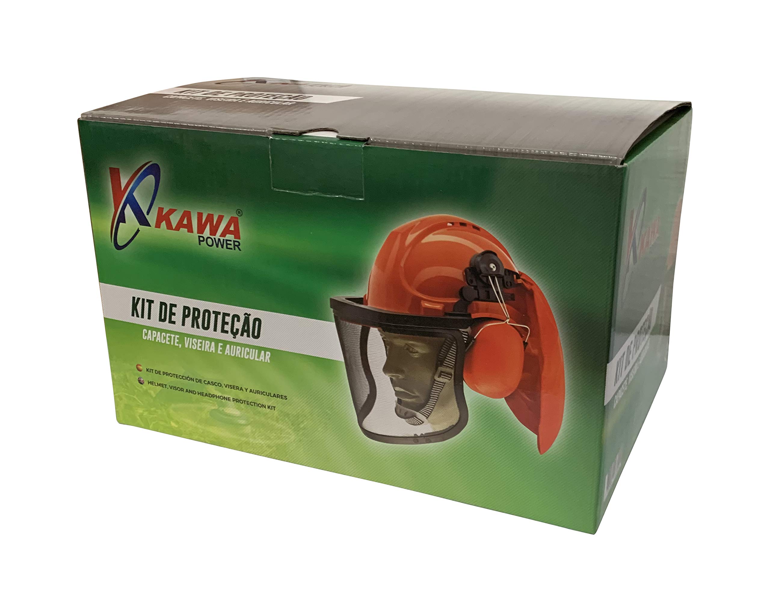 Kawapower KW393 Functional Forestal zestaw z kaskiem, nausznikami i wizjerem, pomarańczowy
