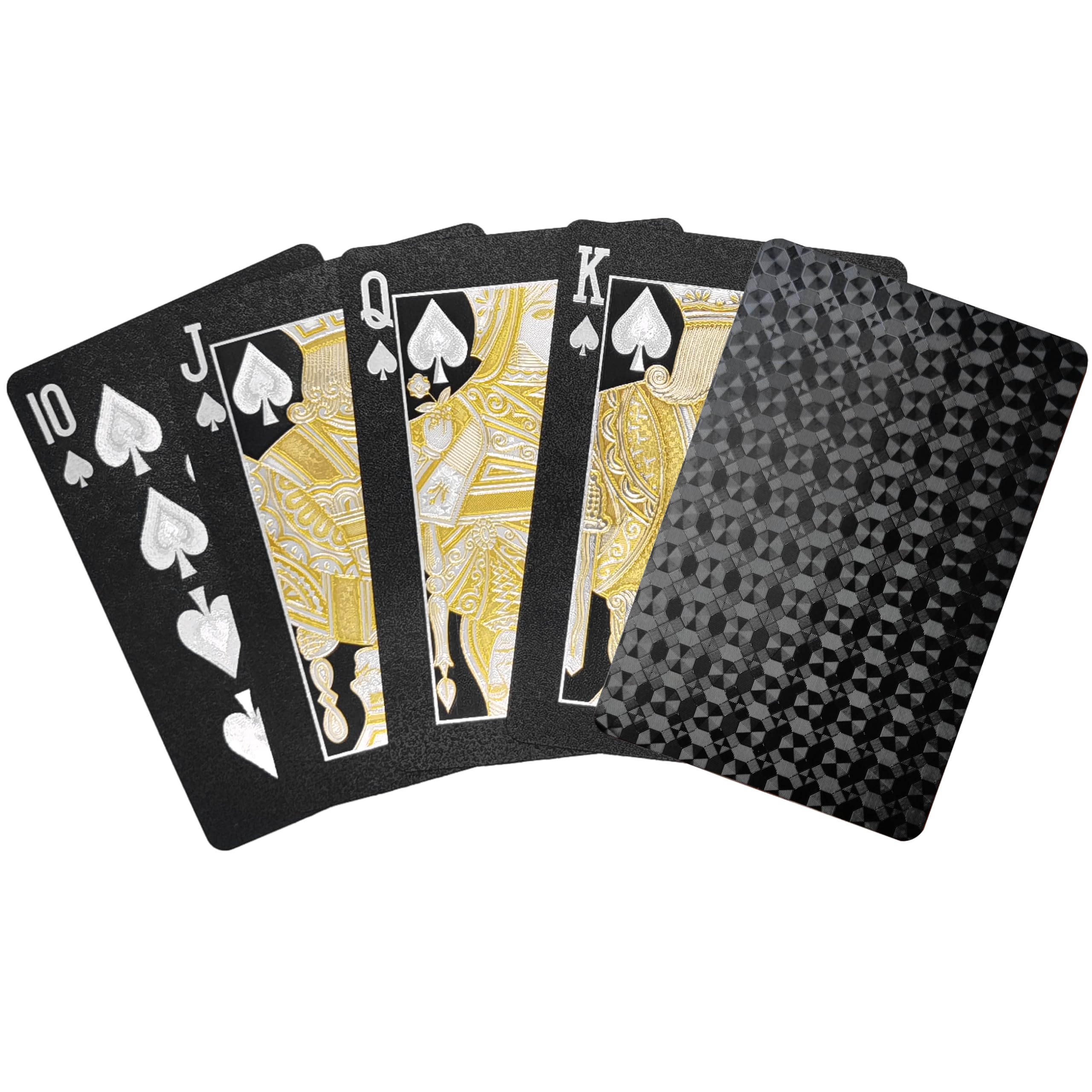 Cartes à Jouer En Plastique 3PCS - Jeu Poker Étanché Or Argent Noir, Idéal Magic, Fête Et Cadeau