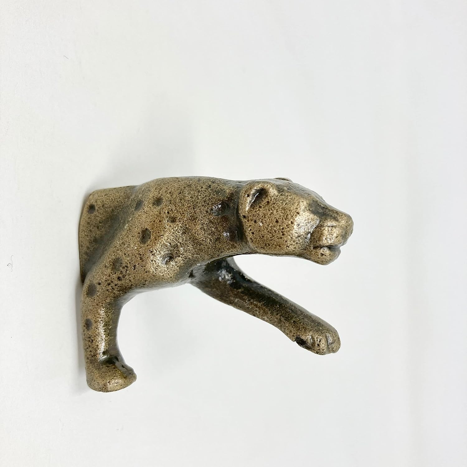 Safari Antique Brass Animal Iron Metal Drawer Knobs (Knob, Leopard)