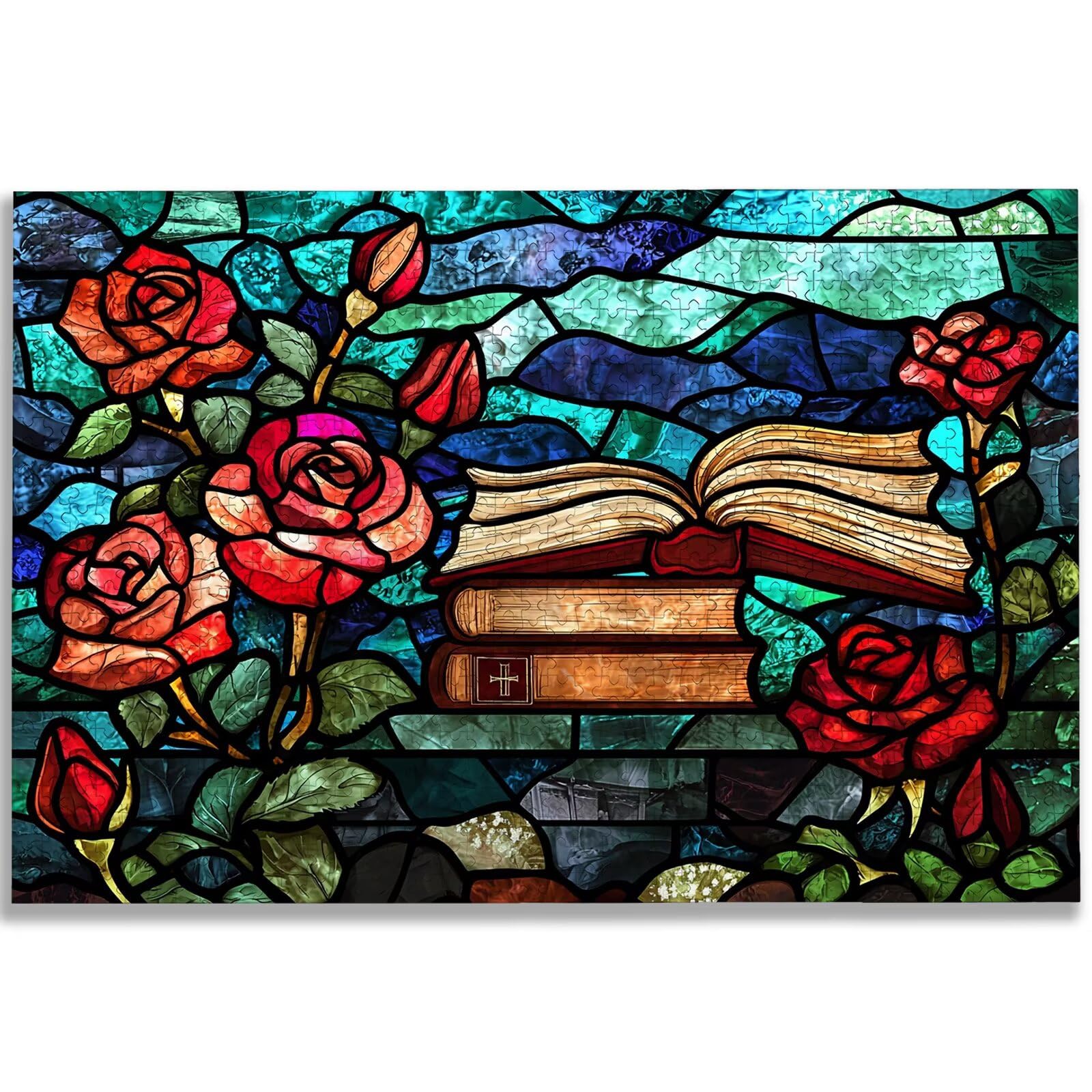 Puzzle de 2000 Piezas para Adultos, Flor Puzzle 2000 Piezas, Iglesia Rompecabezas Adultos con Caja, Medidas: 100x70 cm, Rompecabezas Madera para Toda la Familia, Home Decoration, Regalo Mujer, -3485