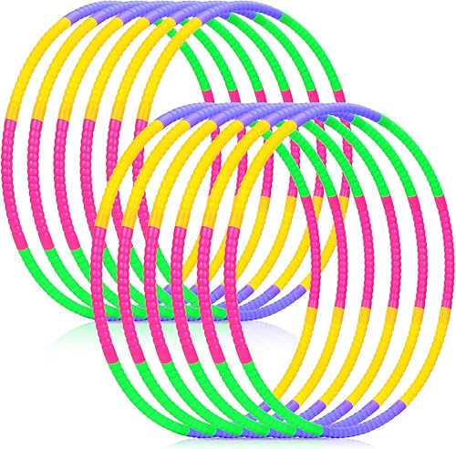Aro de juguete desmontable de plástico, anillos ajustables, equipo de ejercicio, juguete para niños, juego de baile, deportes, fiesta, entrenamiento