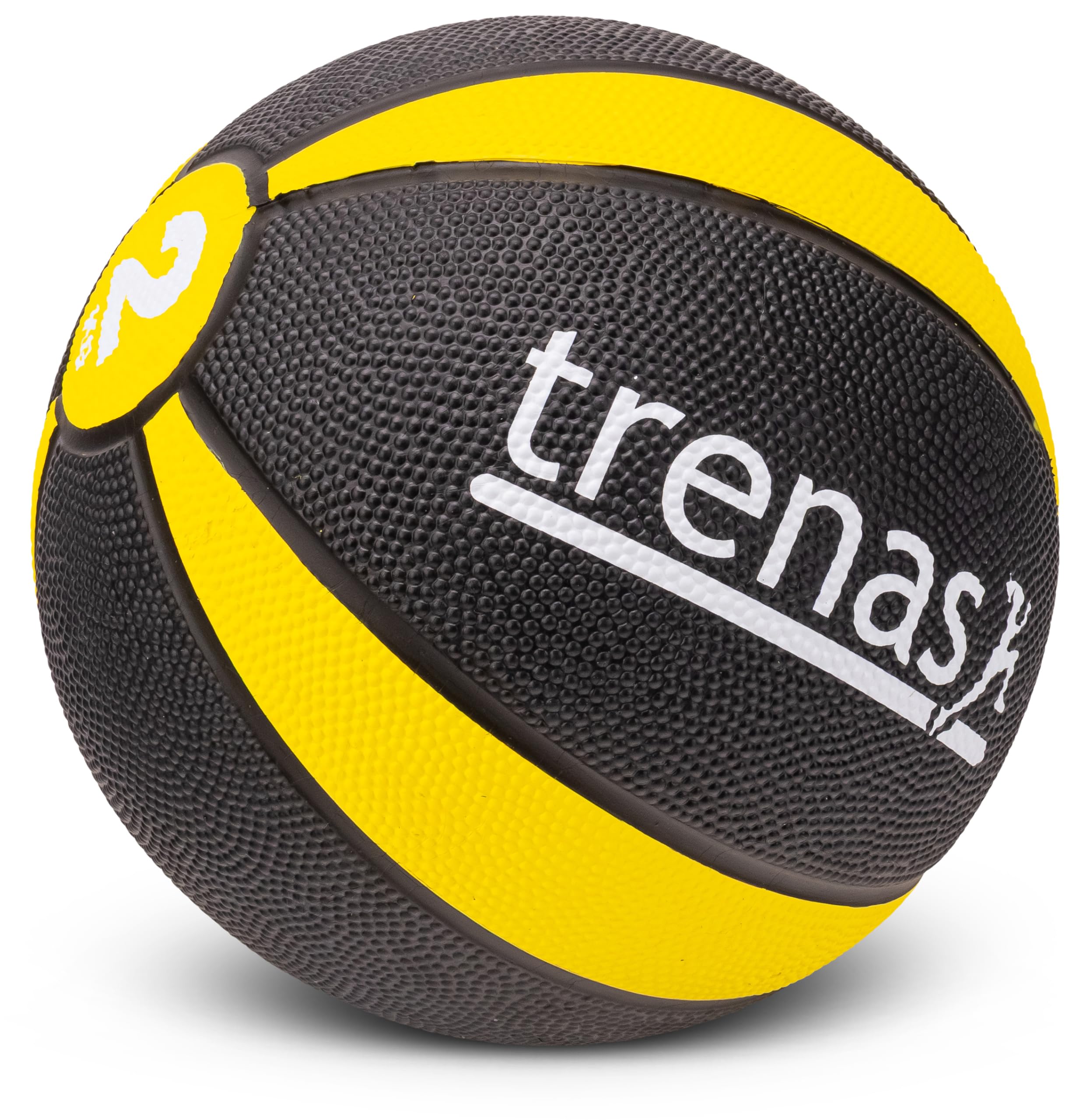 trenas Medizinball - Gummi - 1 kg - 1,5 kg - 2 kg - 3 kg - 4 kg - 5 kg - Robuster und Griffiger Ball - Ideal für Fitness und Sport
