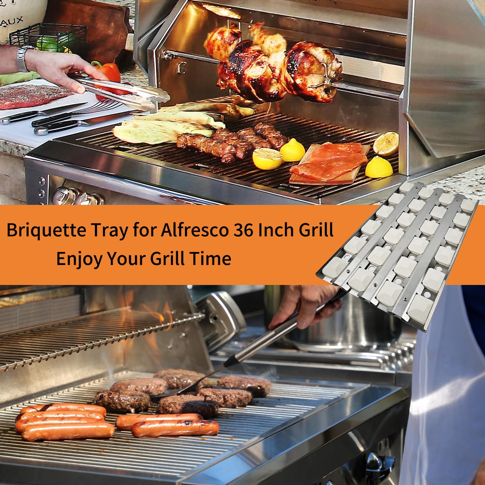 Amazon.com : Beurbcikue 510-0677 Briquette Tray for Alfresco ALX2