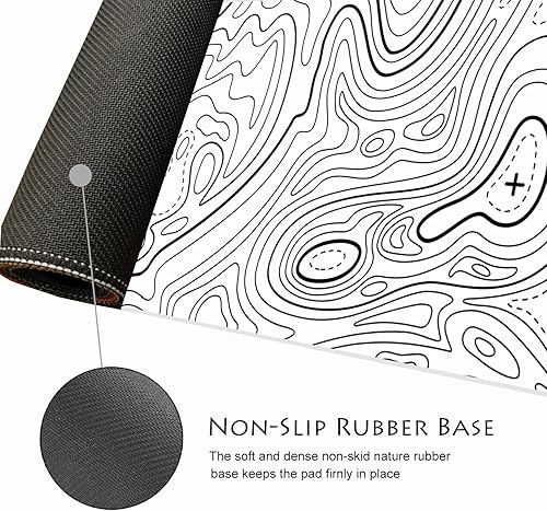 Miniatura 5 de Alfombrilla de mouse, alfombrilla de mouse topográfica, alfombrilla de mouse grande para juegos, alfombrilla de mouse grande, alfombrilla de mouse