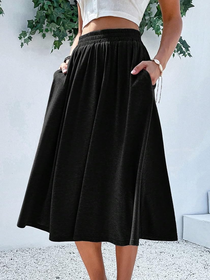 Buy KATECLO Women's midi Flared Skirt | Western Summer Wear Buy KATECLO Women's midi Flared Skirt | Western Summer Wear