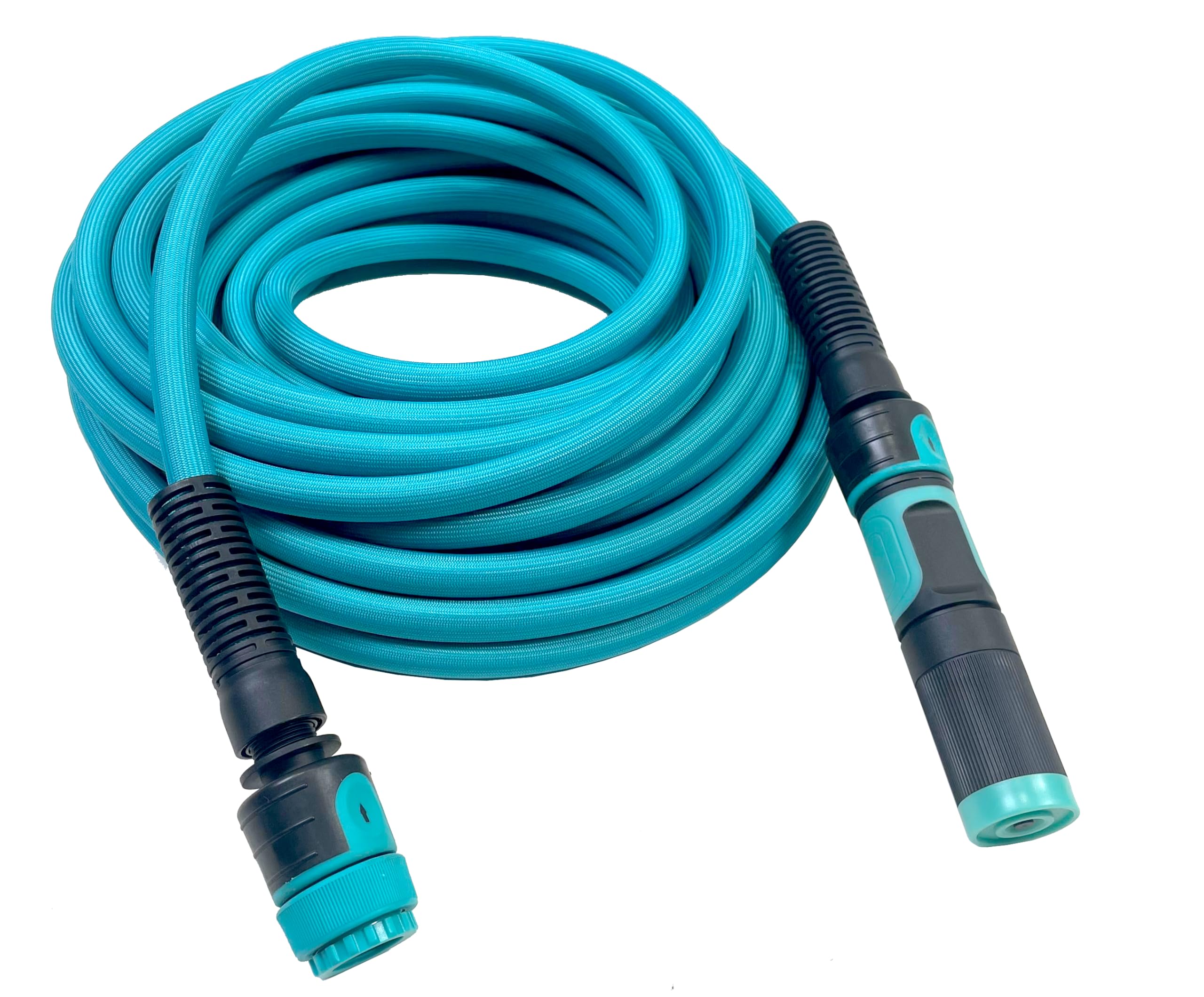 Manguera Aqua Control DuraLite de 15 metros, con lanza de riego de 3 formas.