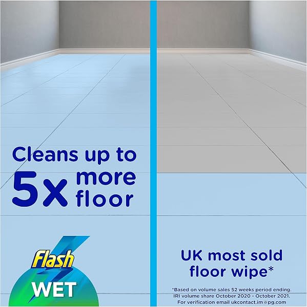 Flash Speedmop Wet Floor Cleaning Wipes, 96 Cloths (24x4), Antibac Lemon Multi-Surface, Trap & Lock Daily Dirt, Grease & Grime Without Getting Down On Your Knees ( Package may vary) - 2