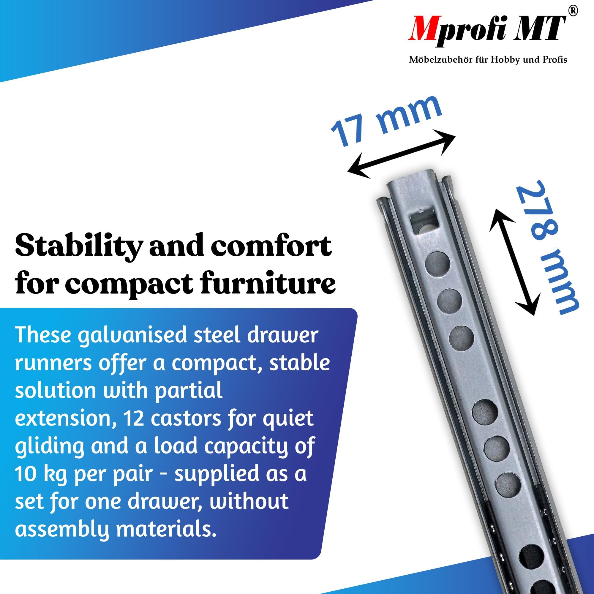 Mprofi MT® 10 Pieces, 5 works, Silver, 278mm - Image 3