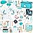 UMU Deluxe Wooden Doctor Play Set - 37 Pcs Pretend Medical Kit with Stethoscope Dentist Tools Laptop & Accessories - Doctor Role Play Toy for Kids Ages 3 4 5 6