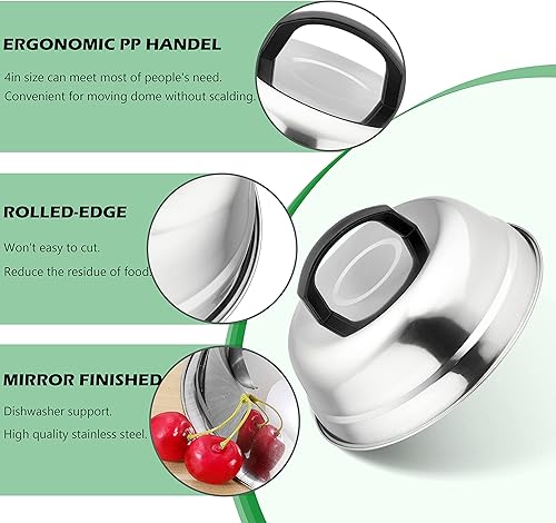 Miniatura 4 de HaSteeL Kit de 18 accesorios para plancha, herramientas Teppanyaki para cocinar a la parrilla de campamento, cúpula de fusión de acero inoxidable,