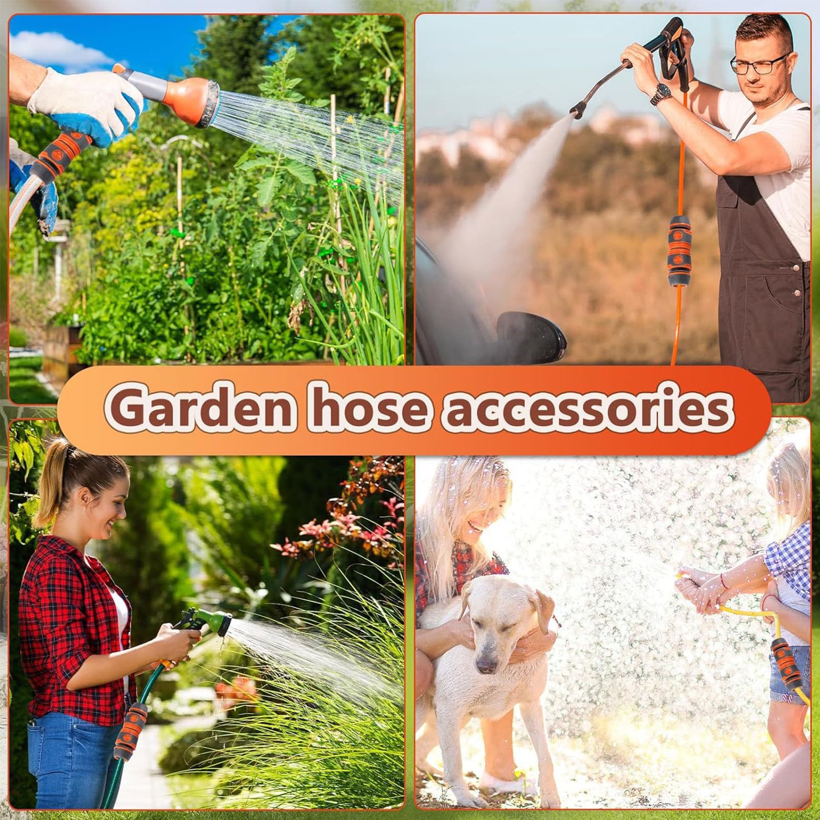 9 Pezzi Connettore per Rubinetto da Giardino,Set di Raccordi per Tubi Flessibili da 13mm (1/2 Pollici),Kit Connettore per Tubo da Giardino,Raccordi per Tubi Irrigazione,Connettori per Tubi da Giardino