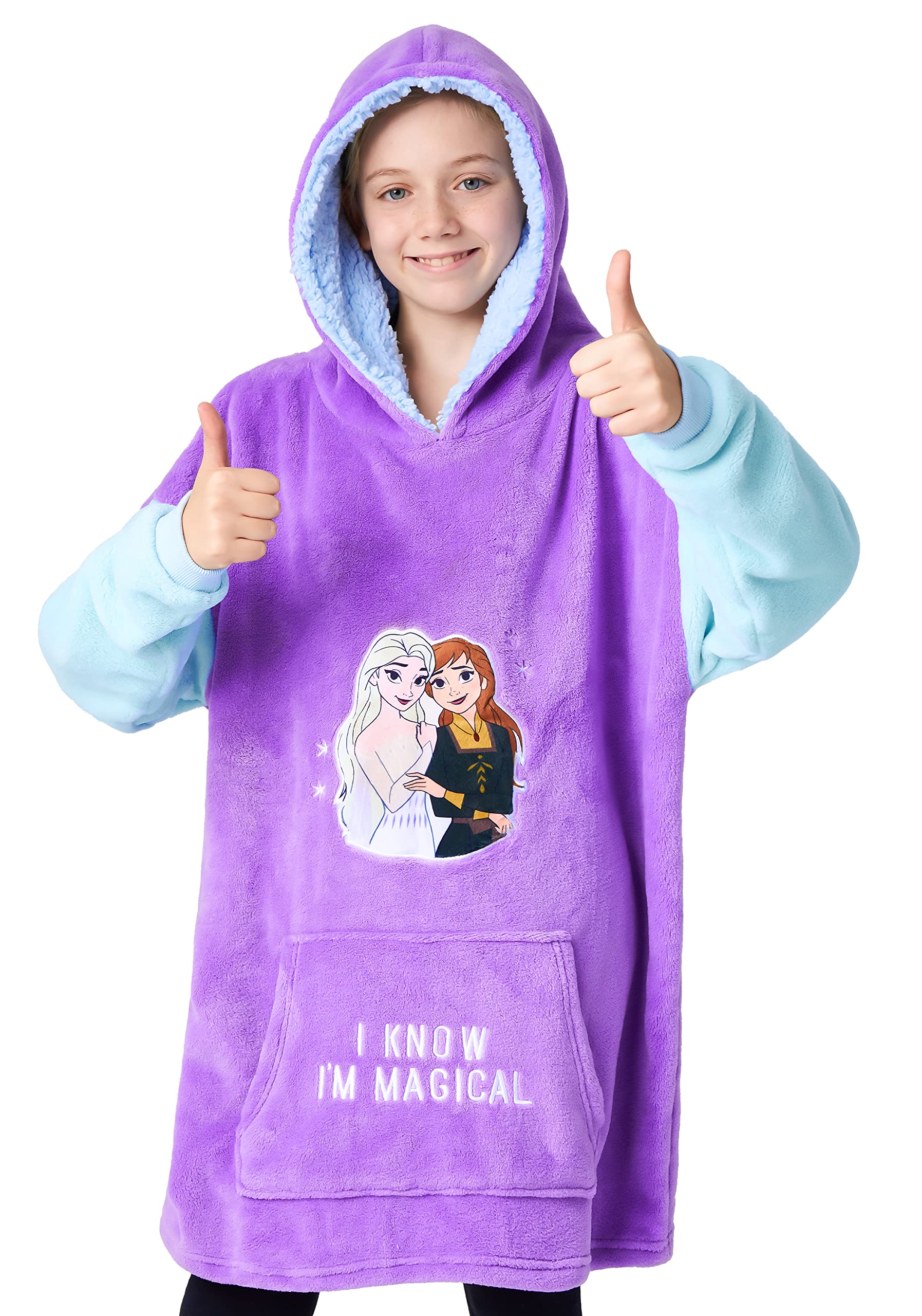 Disney Felpa Coperta per Bambini - Felpa Oversize in Pile con Cappuccio Stitch Bambina Ragazze Gadget Regalo Ufficiale